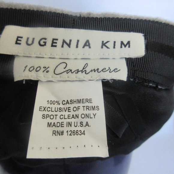 Eugenia Kim cashmere felt cap. Grey. Slips on. 100% Cashmere. Made in USA - Picture 8 of 12